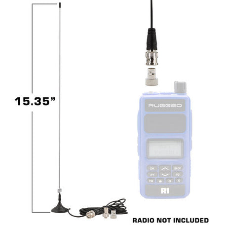 Photo of Magnetic Mount Dual Band Antenna for Rugged Handheld Radios R1, RDH-X, V3, RDH-16, RH-5R by Rugged Radios - Premium for UTVs / Side by Sides