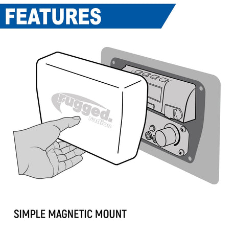 Photo of Magnetic Radio & Intercom Cover for Rugged Radios Multi Mount Insert by Rugged Radios - Premium for UTVs / Side by Sides