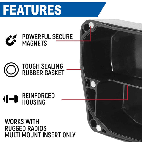 Photo of Magnetic Radio & Intercom Cover for Rugged Radios Multi Mount Insert by Rugged Radios - Premium for UTVs / Side by Sides