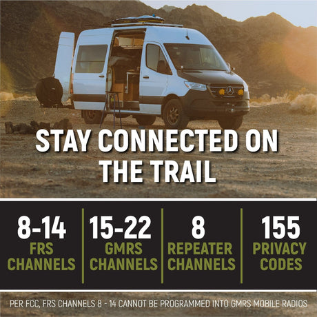 Photo of Mercedes Sprinter Van Two-Way GMRS Mobile Radio Kit by Rugged Radios - Premium for UTVs / Side by Sides