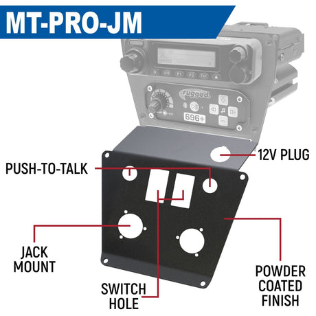 Photo of Lower Accessory Panel for Polaris RZR PRO XP, RZR Turbo R, and RZR PRO R Dash Mount Radio and Intercom by Rugged Radios - Premium for UTVs / Side by Sides