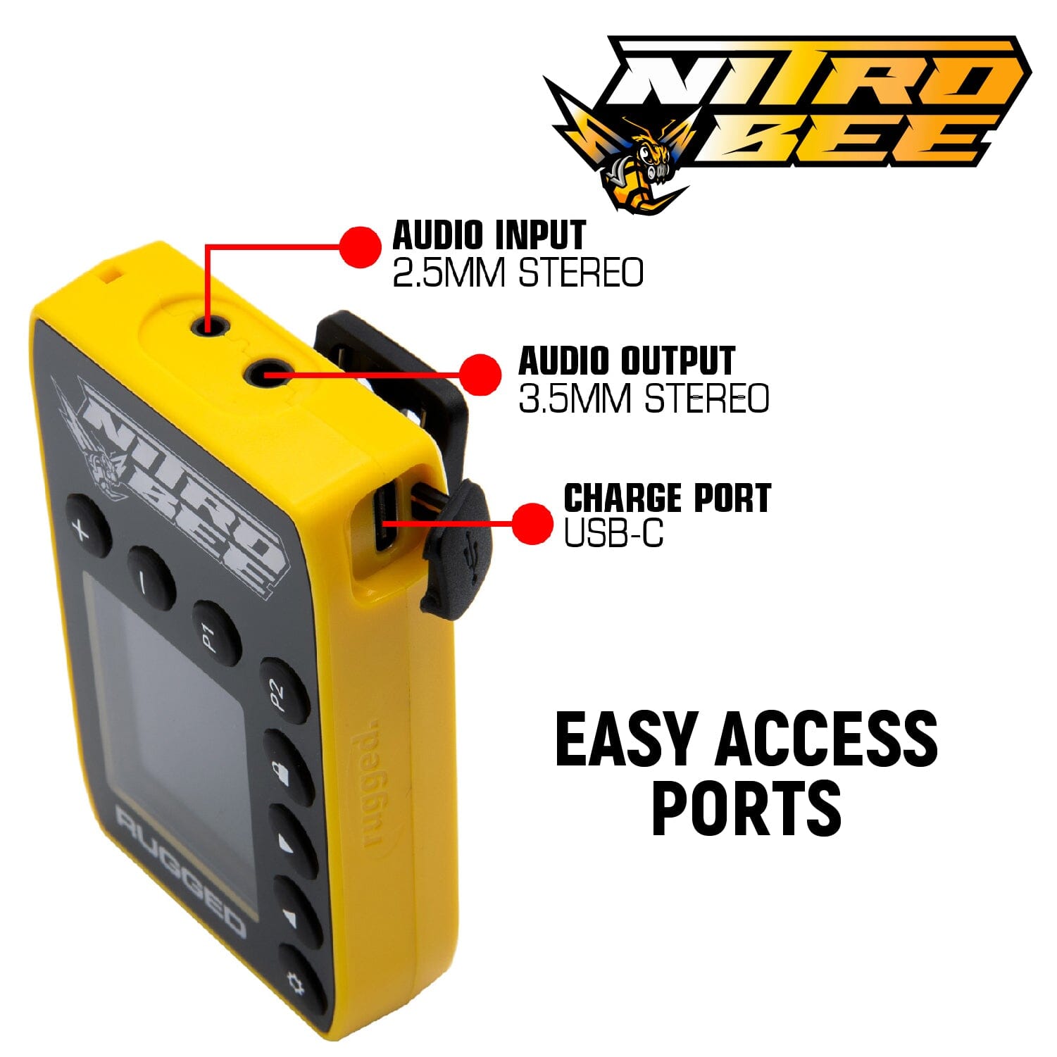 Photo of Rugged Radios Nitro Bee Xtreme UHF Race Receiver by Rugged Radios - Premium for UTVs / Side by Sides