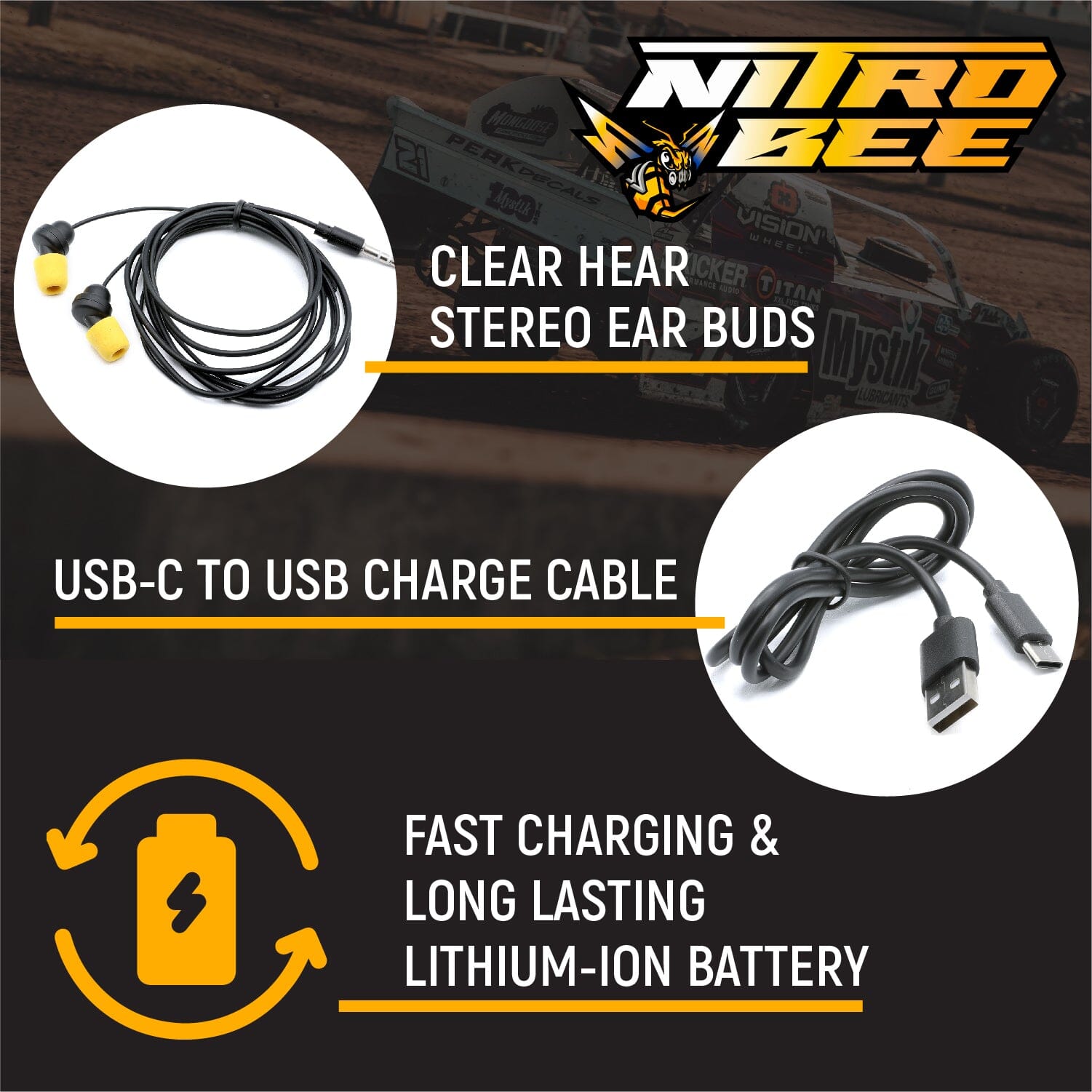 Photo of Rugged Radios Nitro Bee Xtreme UHF Race Receiver by Rugged Radios - Premium for UTVs / Side by Sides