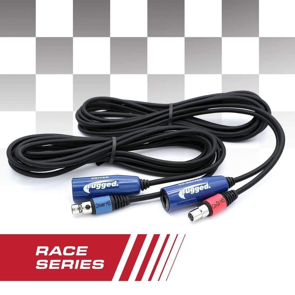 Photo of Rugged Radios OFFROAD 12' RACE SERIES Straight Cable to Intercom Driver and Co-Driver by Rugged Radios - Premium for UTVs / Side by Sides