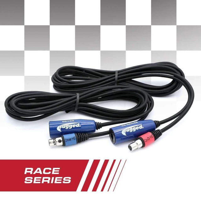 Photo of Rugged Radios OFFROAD 12' RACE SERIES Straight Cable to Intercom Driver and Co-Driver by Rugged Radios - Premium for UTVs / Side by Sides