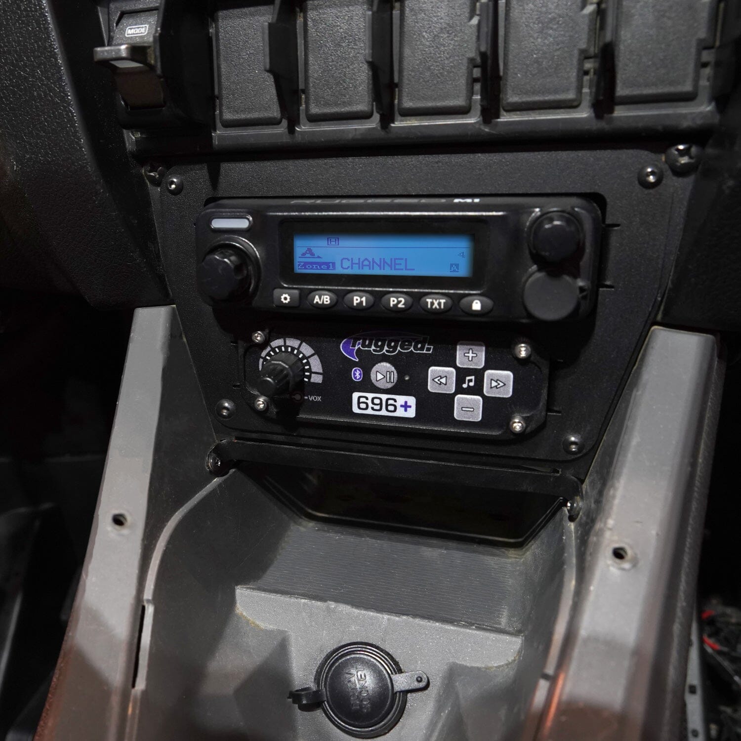 Photo of Rugged Radios - Polaris RZR PRO XP, RZR Turbo R, and RZR PRO R Dash Mount Radio and Intercom by Rugged Radios - Premium UTV Mounts for UTVs / Side by Sides