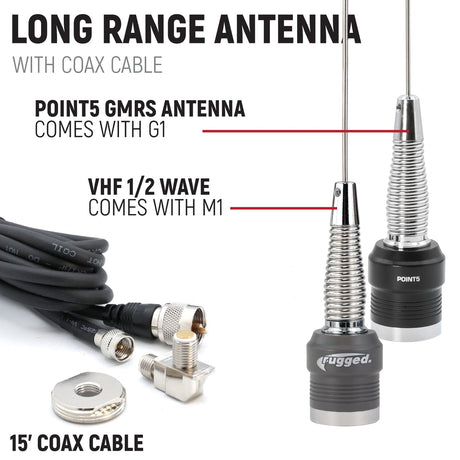 Photo of Polaris RZR XP 1000 Complete Communication Kit with Bluetooth Intercom and 2-Way Radio by Rugged Radios - Premium for UTVs / Side by Sides