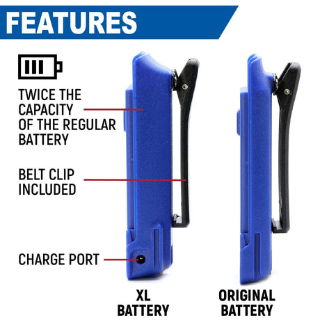 Photo of XL Battery for R1 Handheld Radio by Rugged Radios - Premium for UTVs / Side by Sides