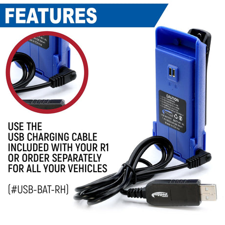 Photo of XL Battery for R1 Handheld Radio by Rugged Radios - Premium for UTVs / Side by Sides