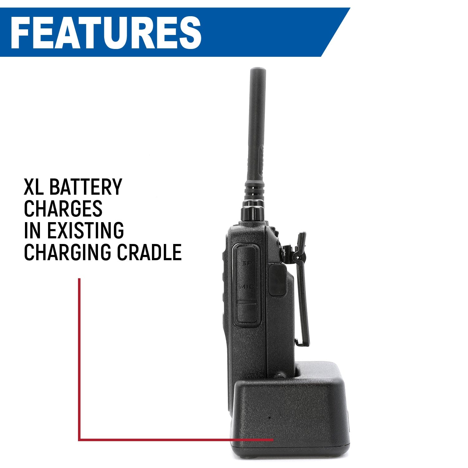 Photo of RDH-16 Handheld Radio High Capacity Battery by Rugged Radios - Premium for UTVs / Side by Sides