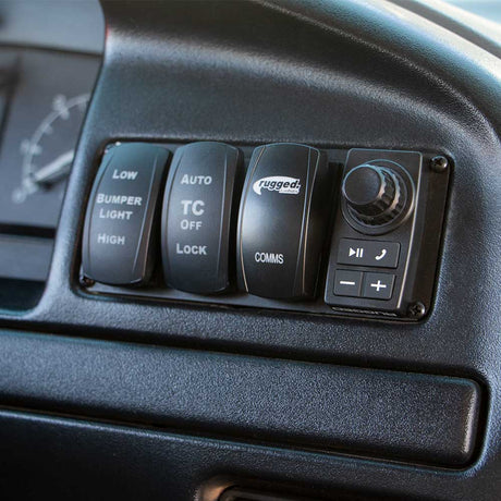 Photo of Rocker Switch Panel Bezel for OBS Ford Bronco, F150, and F250 Dash by Rugged Radios - Premium for UTVs / Side by Sides