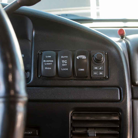 Photo of Rocker Switch Panel Bezel for OBS Ford Bronco, F150, and F250 Dash by Rugged Radios - Premium for UTVs / Side by Sides