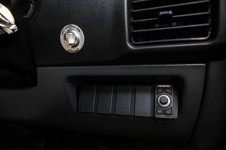 Photo of Rocker Switch Panel for OBS Ford Bronco, F150, and F250 Lower Dash by Rugged Radios - Premium for UTVs / Side by Sides