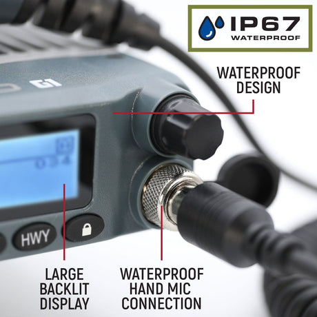 Photo of Waterproof GMRS Mobile Radio - Model G1 Adventure Series - CLEARANCE by Rugged Radios - Premium for UTVs / Side by Sides