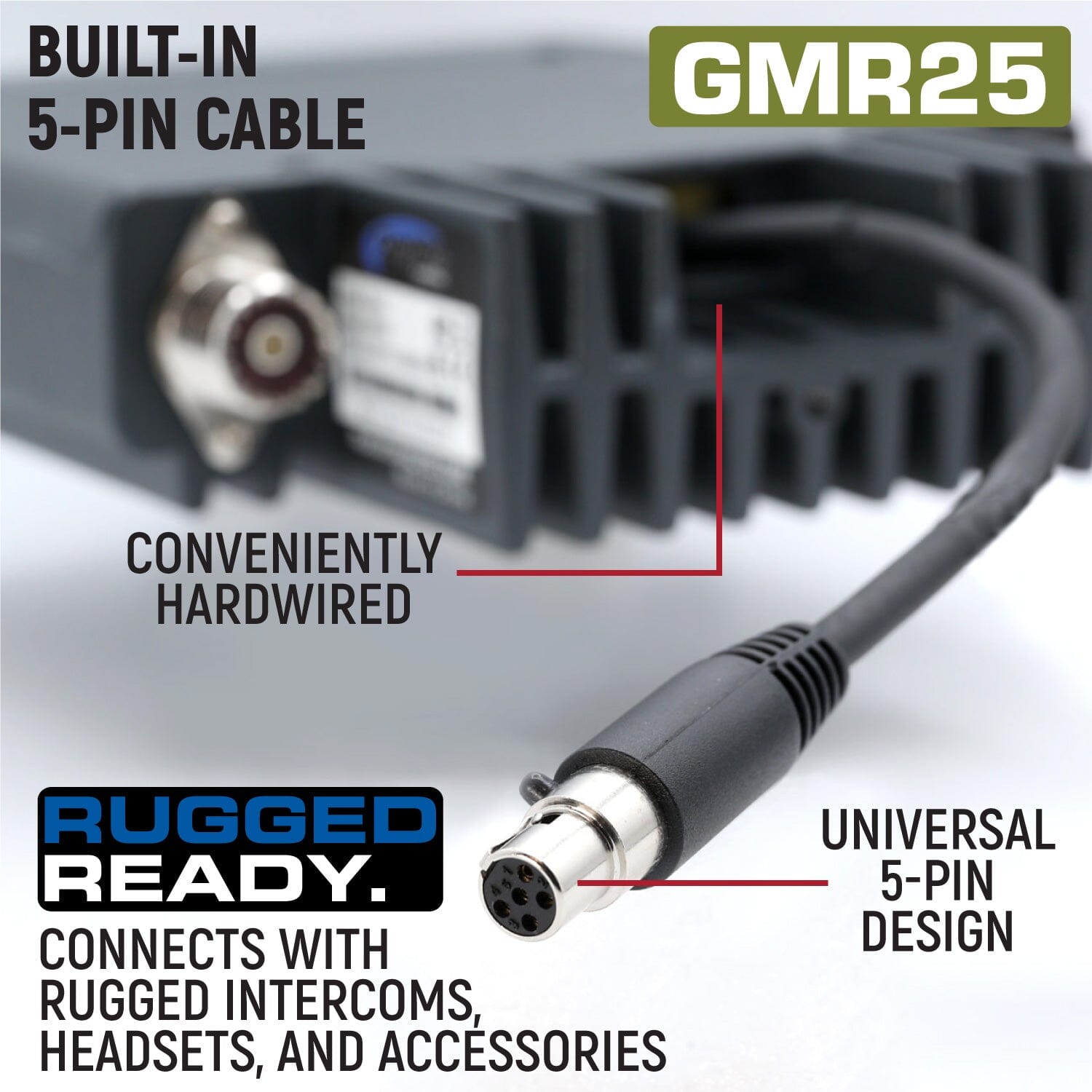 Photo of Rugged GMR25 Waterproof GMRS Mobile Radio by Rugged Radios - Premium for UTVs / Side by Sides