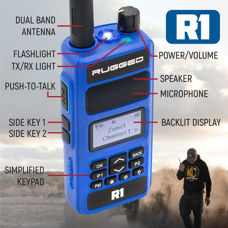 Photo of Rugged R1 - Business Band Two Way Handheld Radio - Digital and Analog by Rugged Radios - Premium for UTVs / Side by Sides