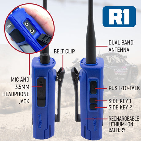Photo of Rugged R1 - Business Band Two Way Handheld Radio - Digital and Analog by Rugged Radios - Premium for UTVs / Side by Sides