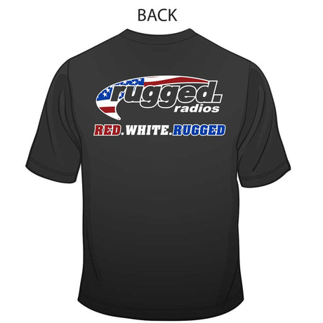 Photo of Rugged Radios AMERICAN FLAG T-Shirt - Black by Rugged Radios - Premium for UTVs / Side by Sides