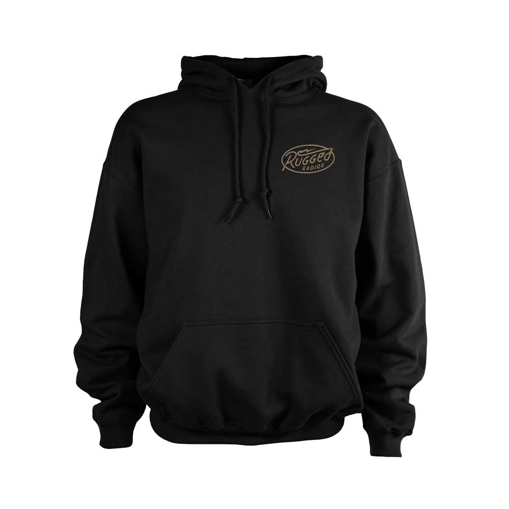 Photo of Rugged Radios BOLT Pullover Hoodie - Black by Rugged Radios - Premium for UTVs / Side by Sides