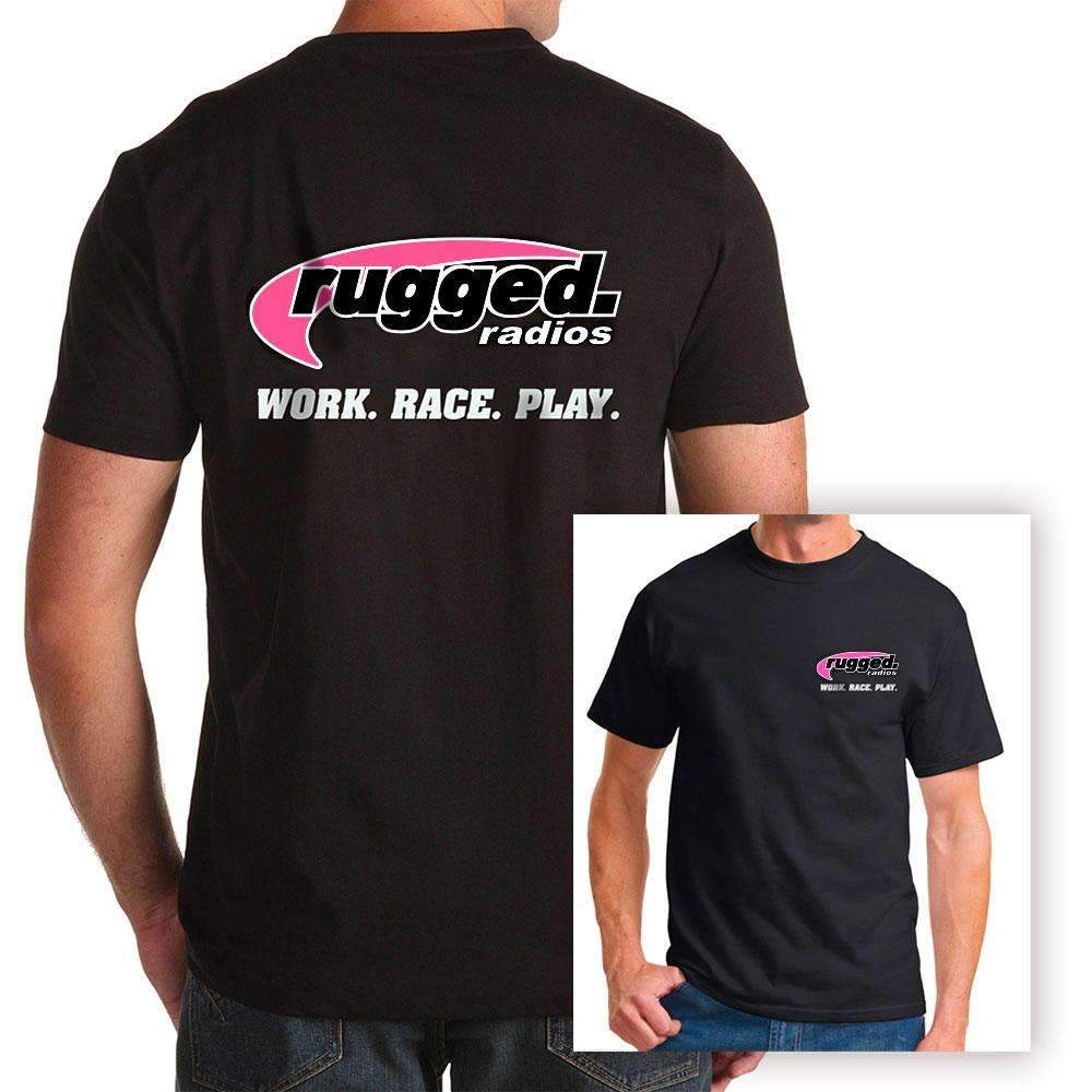 Photo of Rugged Radios CLASSIC PINK T-Shirt - Black by Rugged Radios - Premium for UTVs / Side by Sides