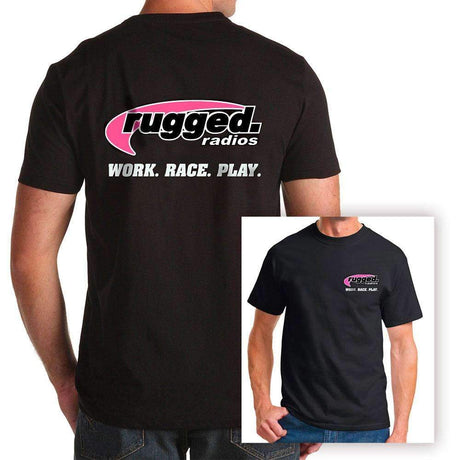 Photo of Rugged Radios CLASSIC PINK T-Shirt - Black by Rugged Radios - Premium for UTVs / Side by Sides