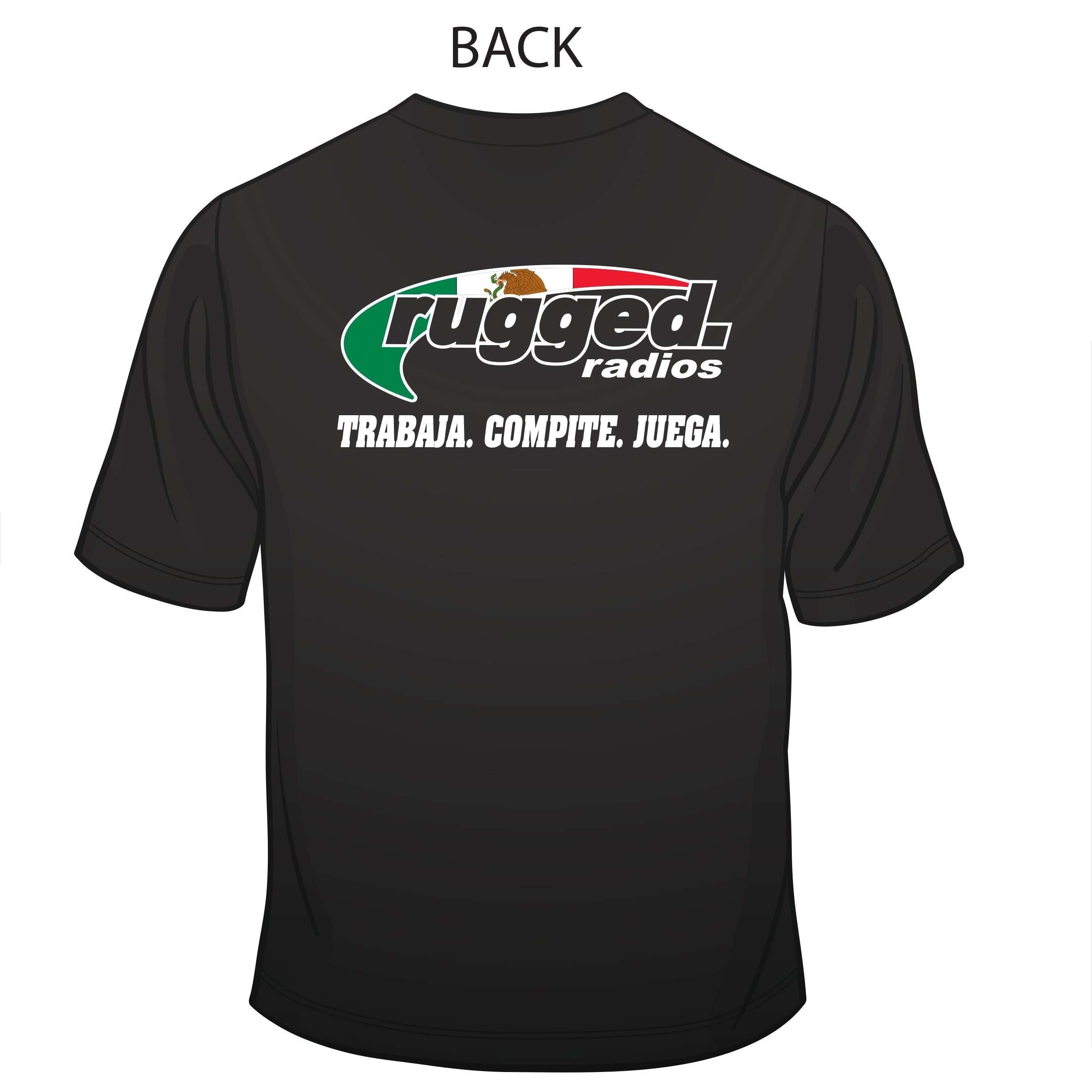 Photo of Rugged Radios MEXICAN FLAG T-Shirt - Black by Rugged Radios - Premium for UTVs / Side by Sides