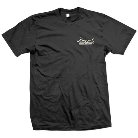 Photo of Rugged Radios SCRIPT T-Shirt - Black by Rugged Radios - Premium for UTVs / Side by Sides