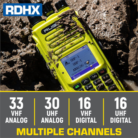 Photo of WATERPROOF - Rugged RDH-X - Business Band Two Way Handheld Radio - Digital and Analog by Rugged Radios - Premium for UTVs / Side by Sides