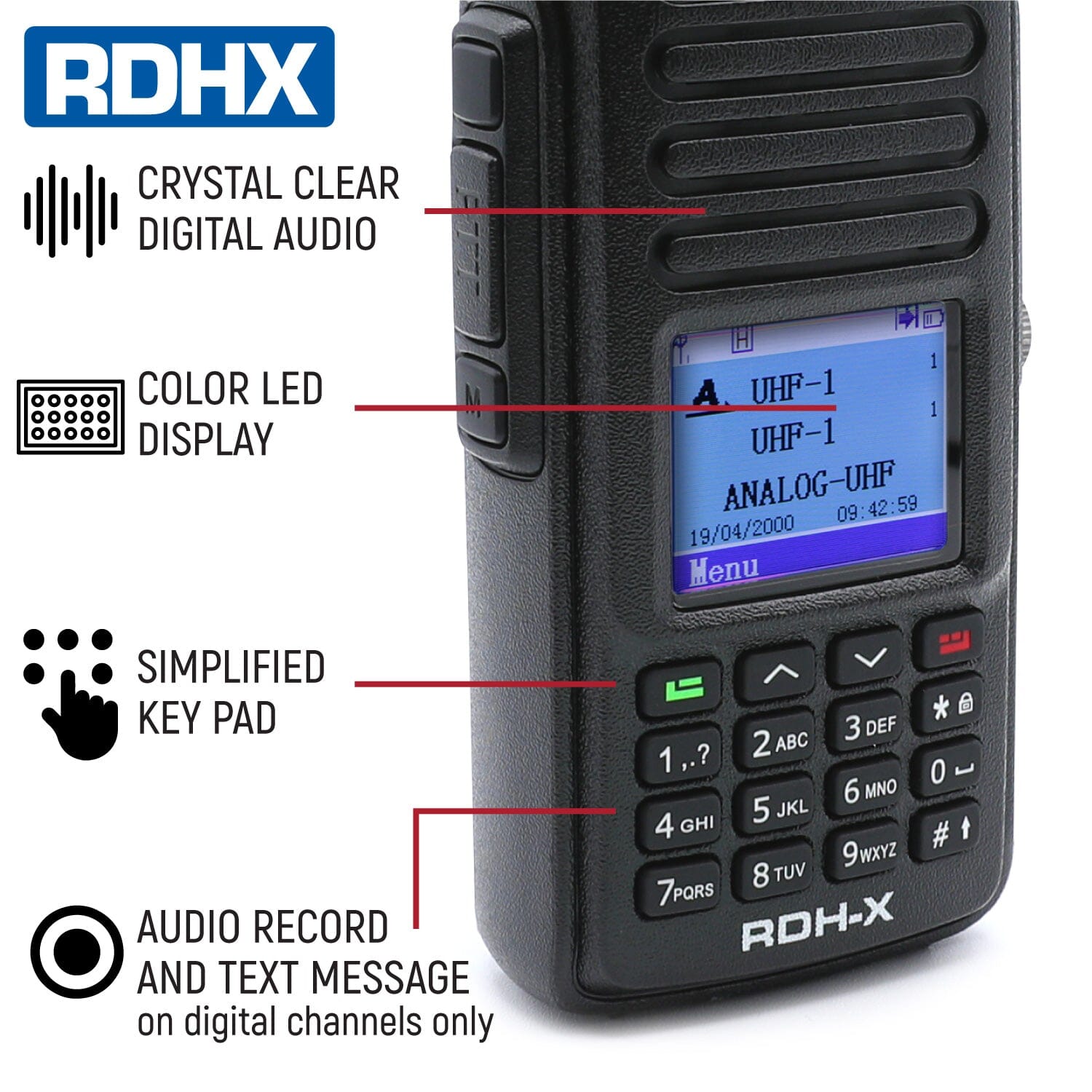 Photo of WATERPROOF - Rugged RDH-X - Business Band Two Way Handheld Radio - Digital and Analog by Rugged Radios - Premium for UTVs / Side by Sides
