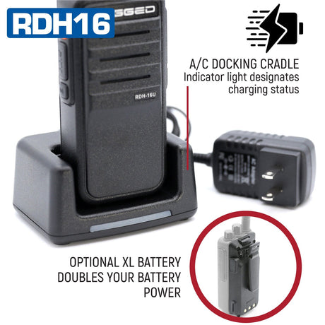 Photo of Rugged RDH16 - Business Band Two Way Handheld Radio - Digital and Analog by Rugged Radios - Premium for UTVs / Side by Sides