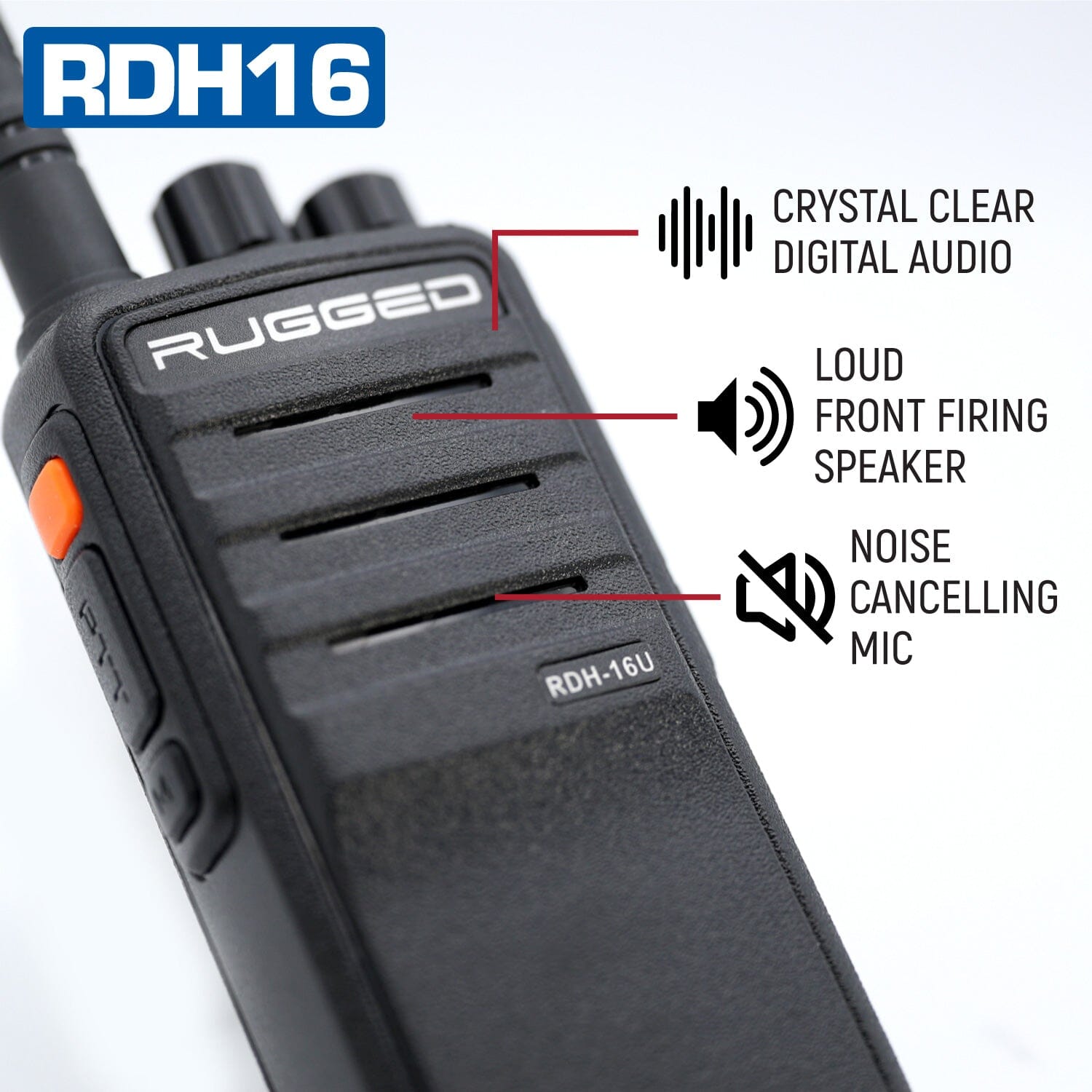 Photo of Rugged RDH16 - Business Band Two Way Handheld Radio - Digital and Analog by Rugged Radios - Premium for UTVs / Side by Sides