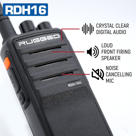 Photo of Rugged RDH16 - Business Band Two Way Handheld Radio - Digital and Analog by Rugged Radios - Premium for UTVs / Side by Sides