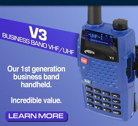 Photo of ANALOG ONLY - Rugged V3 - Business Band Two Way Handheld Radio by Rugged Radios - Premium for UTVs / Side by Sides