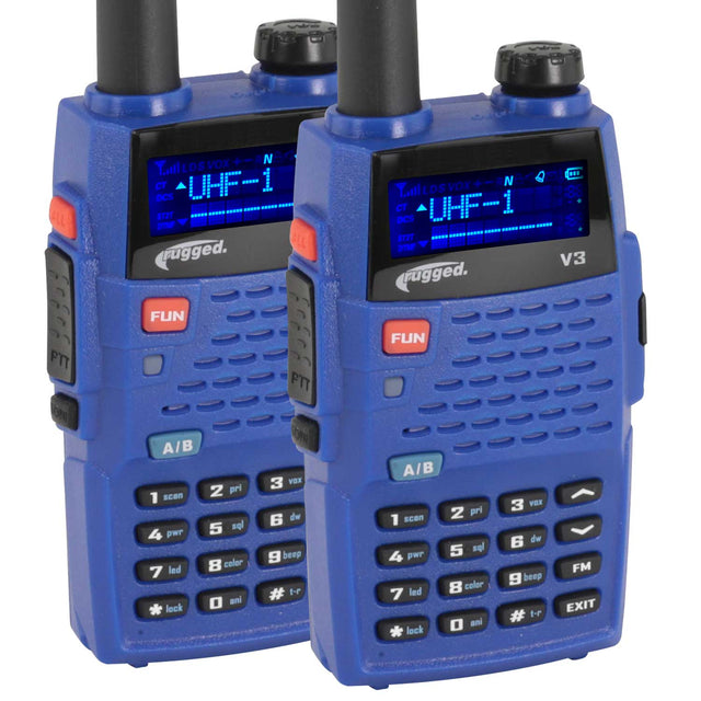Photo of 2 PACK - Rugged V3 - Business Band Two Way Handheld Radio - Analog Only by Rugged Radios - Premium for UTVs / Side by Sides