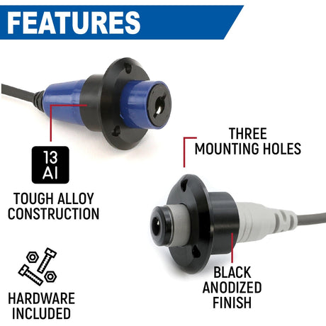 Photo of Single Headset / Helmet Jack Flush Mount by Rugged Radios - Premium for UTVs / Side by Sides
