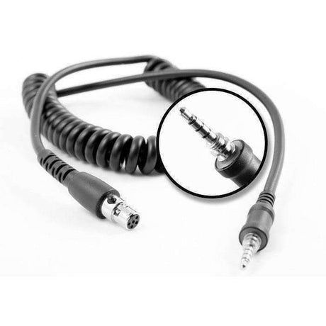 Photo of Standard Horizon HX Series Handheld Radio - Headset Coil Cord by Rugged Radios - Premium for UTVs / Side by Sides