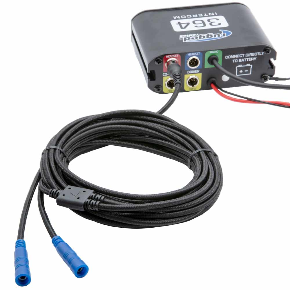 Photo of SUPER SPORT Straight Cable to Intercom - 2 Position (Select Length) by Rugged Radios - Premium for UTVs / Side by Sides