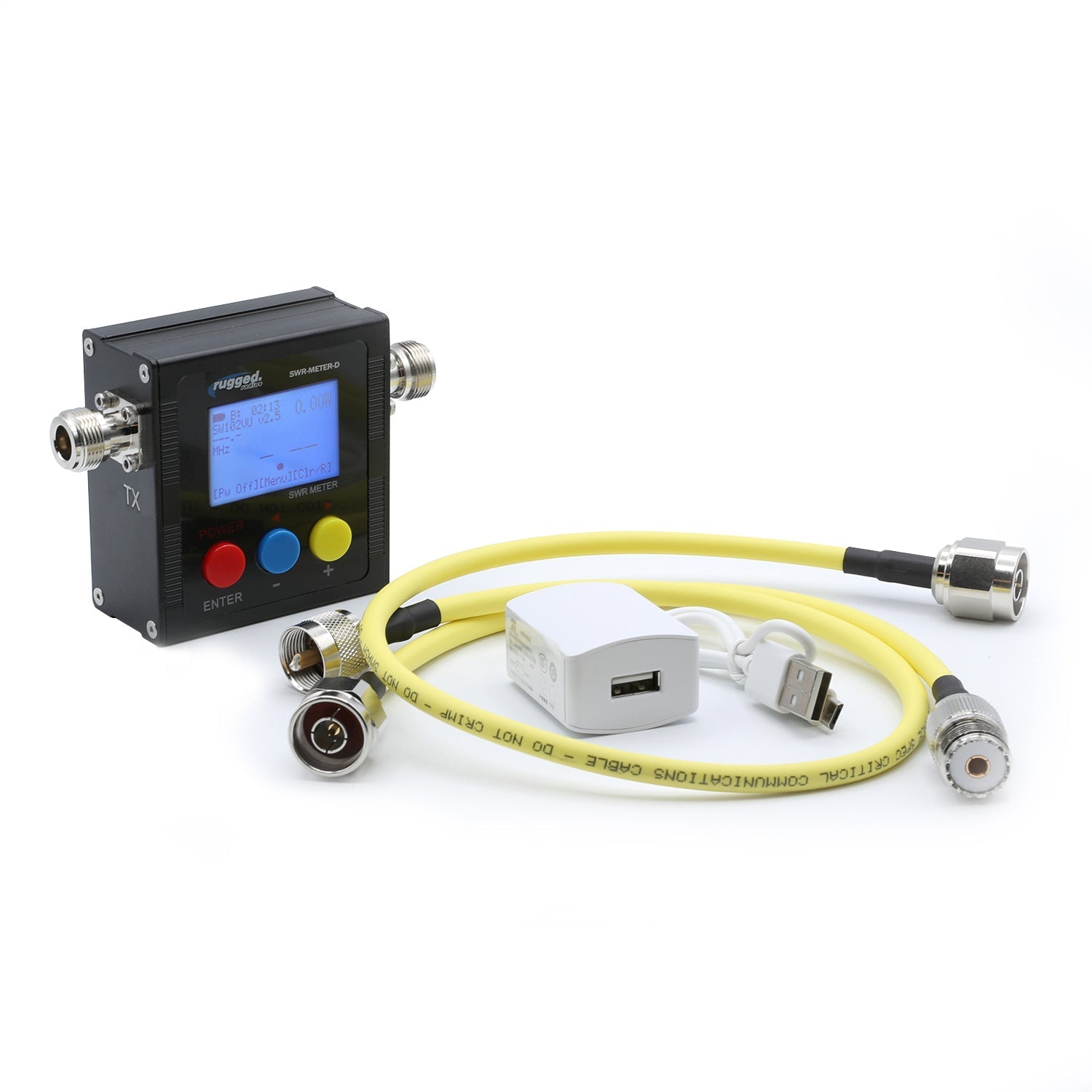 Photo of SWR UHF & VHF Antenna Power Meter with Cables by Rugged Radios - Premium for UTVs / Side by Sides