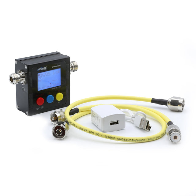 Photo of SWR UHF & VHF Antenna Power Meter with Cables by Rugged Radios - Premium for UTVs / Side by Sides