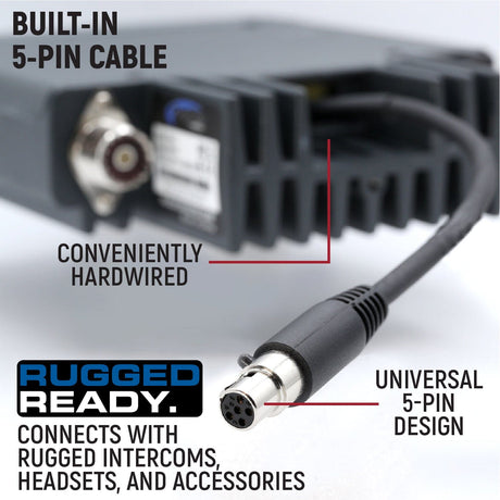 Photo of Toyota Tundra Two-Way GMRS Mobile Radio Kit by Rugged Radios - Premium for UTVs / Side by Sides