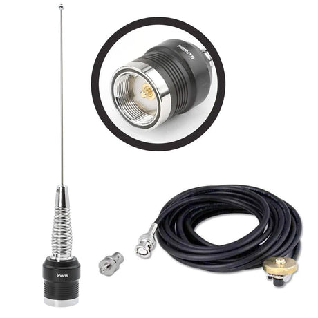 Photo of UHF External Antenna Kit for Handheld Radios (UHF 450 - 470 MHz) by Rugged Radios - Premium for UTVs / Side by Sides