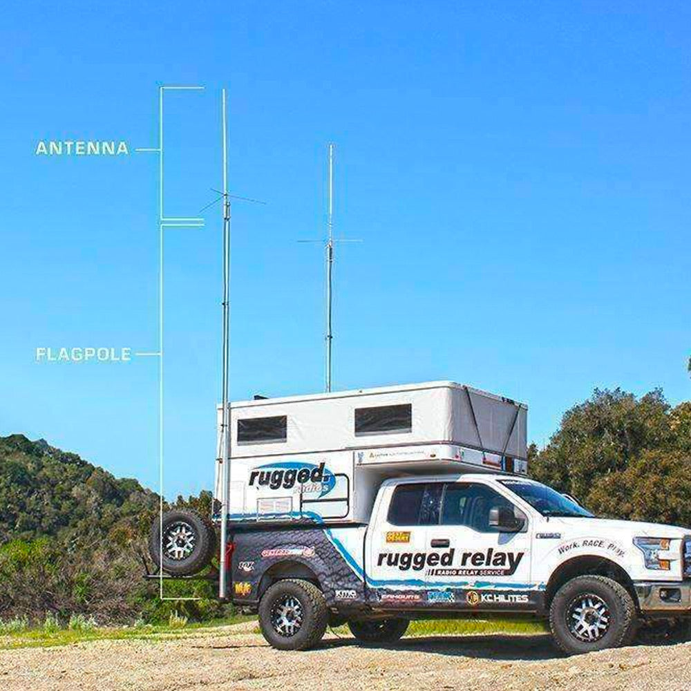 Photo of UHF Fiberglass Base Camp Antenna by Rugged Radios - Premium for UTVs / Side by Sides