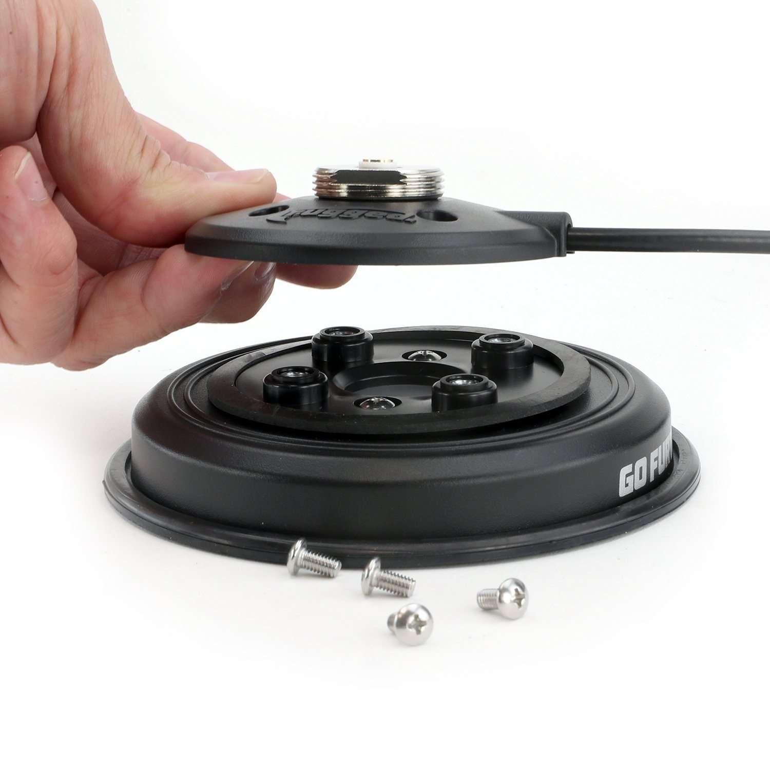 Photo of UNI-MAG Universal NMO or Magnetic Antenna Mount by Rugged Radios - Premium for UTVs / Side by Sides