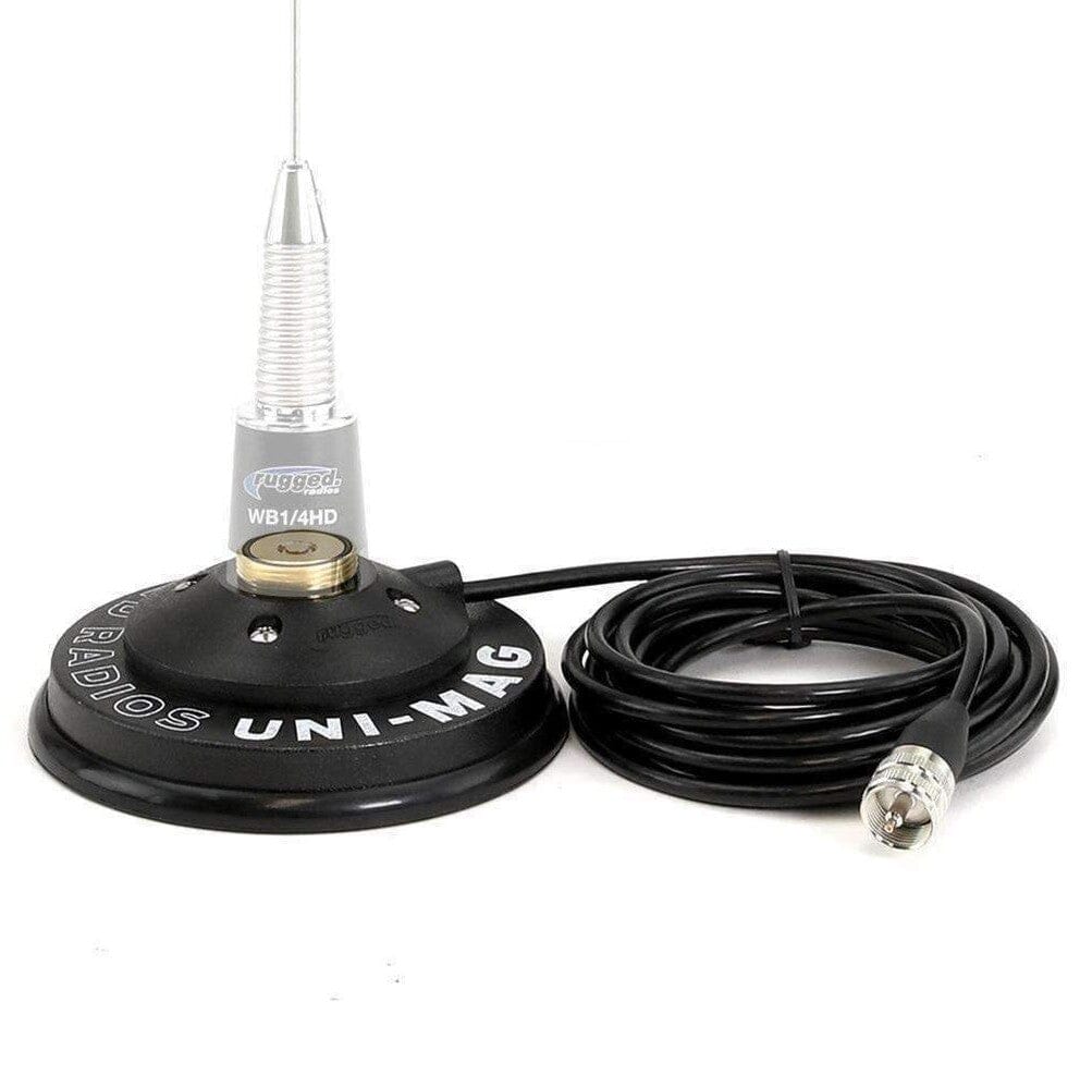 Photo of Antenna Coax Cable with Universal NMO or Magnetic Antenna Mount - 13' - CLEARANCE by Rugged Radios - Premium for UTVs / Side by Sides