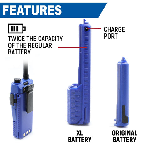 Photo of V3 / RH5R Handheld Radio High Capacity 3800mAH Battery by Rugged Radios - Premium for UTVs / Side by Sides