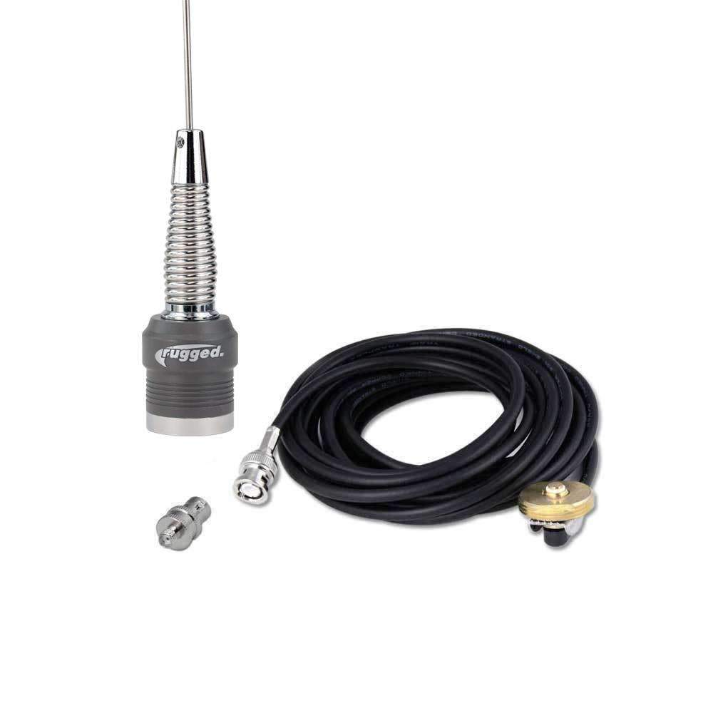 Photo of VHF External Antenna Kit for Handheld Radios (VHF 144 - 174 MHz) by Rugged Radios - Premium for UTVs / Side by Sides