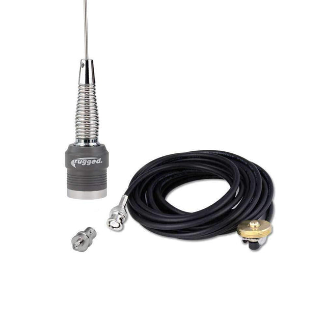 Photo of VHF External Antenna Kit for Handheld Radios (VHF 144 - 174 MHz) by Rugged Radios - Premium for UTVs / Side by Sides