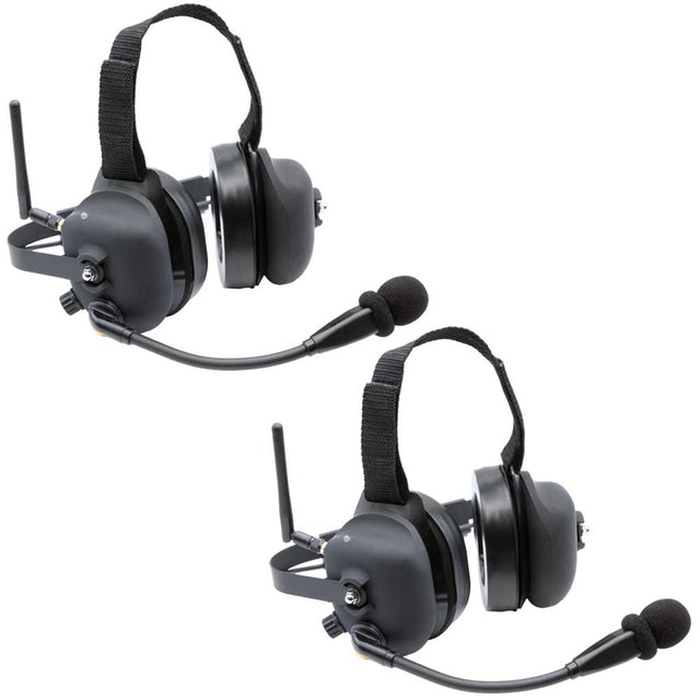 Photo of Wireless Double Talk Dual Headset Intercom System (Hands Free) by Rugged Radios - Premium for UTVs / Side by Sides