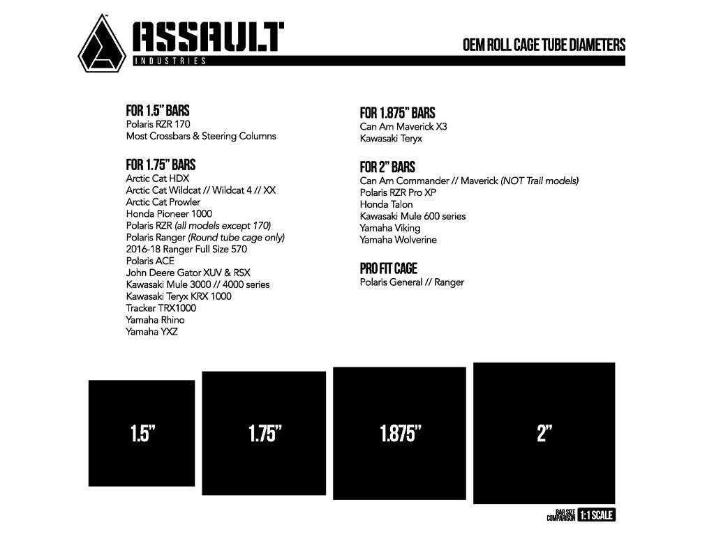 Assault Industries SHREDDY Bomber Convex Center Mirror