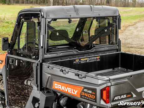 Photo of SuperATV Gravely Atlas JSV, Gravely rear windshield by SuperATV - Premium Windshields for UTVs / Side by Sides